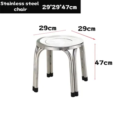 Stainless Steel Chair Outdoor Stackable Chair Home Dinning Round Stool Bar Stool Kerusi Bar Keluli Tahan Karat 不锈钢圆凳
