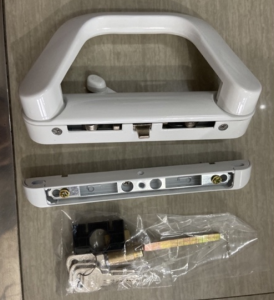 Luxury sliding handle door lock (White Black)