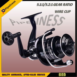 Pipeliness Spinning Reel 5.1:1/5.2:1 Gear Ratio Full Metal Wire Cup Fishing reel 6-18kg Max Drag