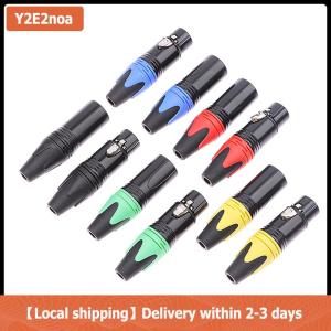 【Local shipping】 1Set 3 Pin XLR Female Jack + Male Plug Professional 3 Pole XLR Socket Plug Microphone Connector Microphone Plug