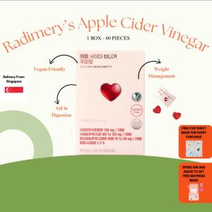 Radimery Apple Cider Vinegar Digestive Support Gummies - 60pcs Vegan-Friendly Weight Management