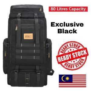 80L Large Capacity Backpack Beg Hiking Bag Military Daki Gunung Camping Tactical Bagpack Travel 登山爬山背包 Beg Galas School Bag