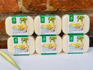 สบู่ขิง6ก้อน155บาท สูตรตัวหอม ระงับกลิ่นกายแก้คัน ผิวเนียนนุ่ม