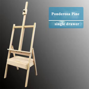 1.9M Easel Stand For Painting With Drawers Display Stand Art Supplies Sketch Wooden Frame Height Adjustable
