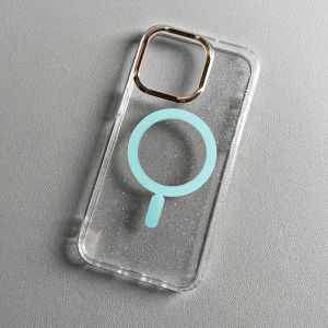 Sanptoch เคสโทรศัพท์แวววาวแวววาวสำหรับ iPhone 15/14/13/12 Pro Max สำหรับ Magsafe คริสตัลฝาครอบใสสำหรับ iPhone 15 Pro Max เคสกันกระแทกวางโปร่งใส