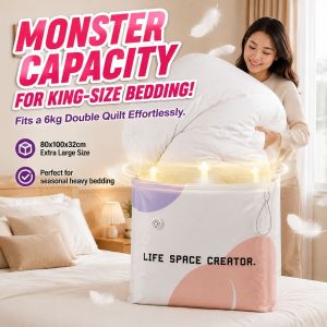 ✨80% Space Saver✨Vacuum Storage Bag  No Pump Needed Self-Seal  3D Compression Technology  Moistureproof Dustproof  Home &amp Travel Portable Organizer 无泵自封真空压缩收纳袋