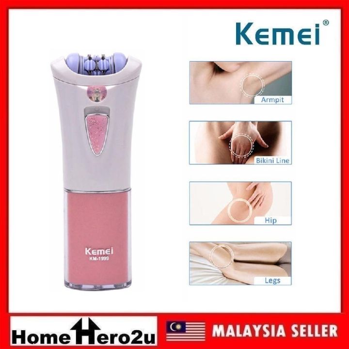 Battery Operated Razor 4runner KEMEI KM-1999 Women Epilator Full Body Bikini Hair Removal Trimmer ...