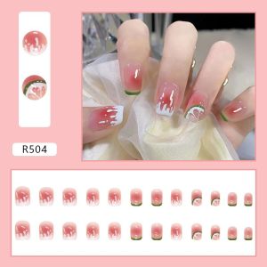 Bộ 24 móng tay giả kèm keo dán giao ngẫu nhiên