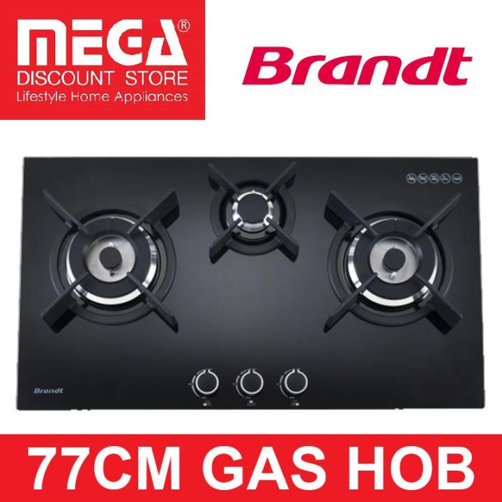 BRANDT TG1483B 77CM 3-BURNER GAS HOB