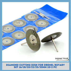 Mata Gerinda Potong Diamond Rotary Cutting Disk Mini Grinder Set 10+2pcs 16/18/20/22/25/30MM