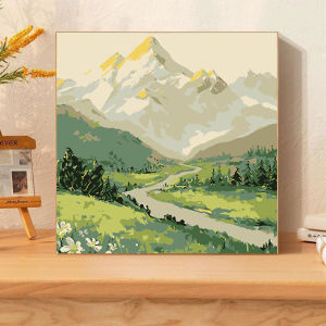 [20x20] Paint By Number Painting By Numbers Kit DIY Digital Lukisan Canvas Seri S Scenery Bunga Flower Pemandangan
