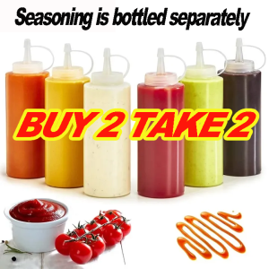 【BUY 2 TAKE 2】240ml/350ml/500ml/1000ml Large Size Kitchen Seasoning Dispenser Bottle Ketchup Salad Dressing Jam Dustproof Squeeze Sauce Bottle Sauce Bottle Squeezer Best For Ketchup Mayo And Any Liquid Condiment