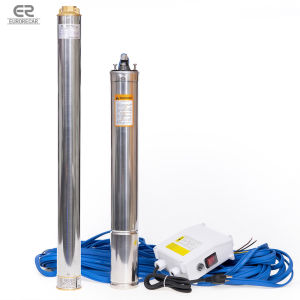 220V 60Hz Submersible Water Pump Heavy Duty Impeller Water Pump for Agricultural Garden Irrigation Stainless Steel Single Phase Deep Well Pump