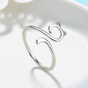 Ginca Adjustable Size Yarn Ring Cat Ears Crochet Ring Beginner Knitting Crocheting Loop Thread Wrapped Rings Tension Regulator Tool