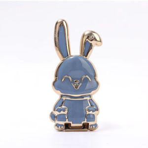 Finger Ring Phone Holder Cartoon Cute Rabbit Foldable Mobile Phone Bracket Universal Desktop Cellphone Stand Portable Kickstand