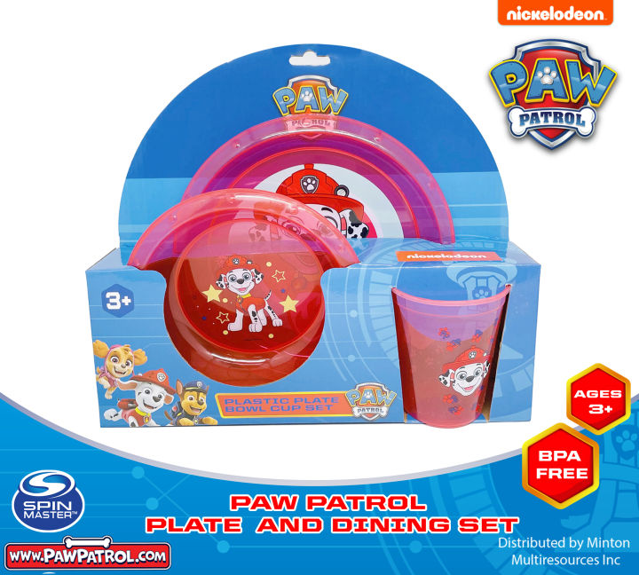 PAW PATROL Kids pcs PLATE Cup AND DINING SET BPA FREE Lazada