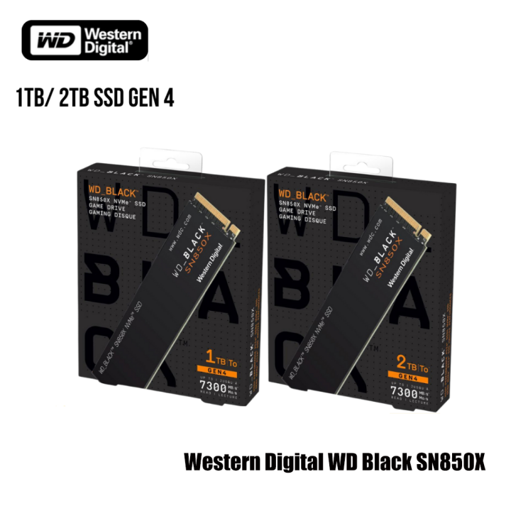 Western Digital WD Black SN850X 1TB/ 2TB NVMe™ Internal Gaming SSD Solid State Drive - Gen4 PCIe