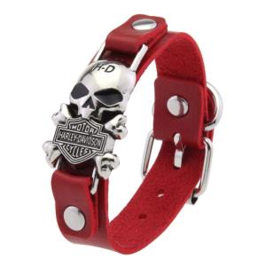 Người đàn ông của Punk sọ Vòng đeo tay bằng da Edgy Gothic Cuff Streetwear da Quà Tặng Vòng đeo tay phong cách phụ kiện cổ tay