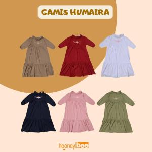Hooneybee Humaira mix warna Gamis anak 2 sampai 10 Tahun Baju Kaos Perempuan