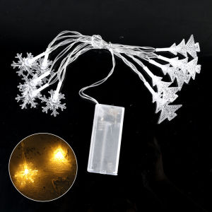 Dizoey Christmas Lights String Santa Claus Snowman Battery-operated Garland LED Christmas Decorative Light Party New Years Decor