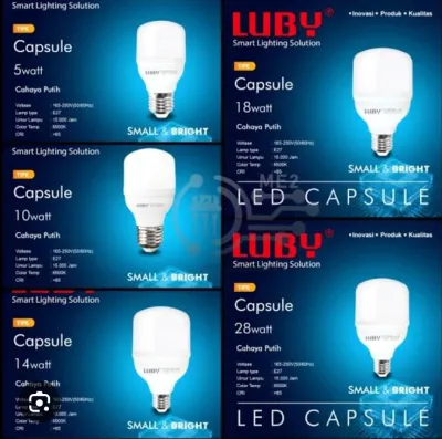 Lampu LED Capsule Luby 5w 10w 14w 18w 28w 38w 45w 50w Cahaya putih