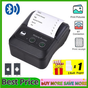 Aibecy Portable Wireless BT 58mm 2 Inch Thermal Receipt Printer Mini USB Bill POS Mobile Printer Support ESC/POS Print Command Compatible with Android/iOS/Windows for Small Business Restaurant Retail Store