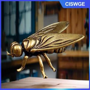 CISWGE 1 Mảnh Kim Loại Côn Trùng Động Vật Bức Tượng Nhà Văn Phòng Máy Tính Để Bàn Trang Trí Nội Thất Mini Brass Fly Côn Trùng Trang Trí Thu Nhỏ Bức Tượng Cổ Điển Thủ Công Trang Trí