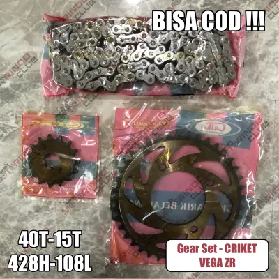 Gear Set VEGA ZR - CRIKET ( 40T / 15T / 428H-108L ) - Gear Paket Gir Set Gir paket