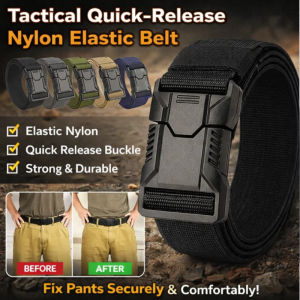 Mens Quick Release Tactical Belt Outdoor Nylon Cobra Strap Durable Lightweight Adjustable Waist Belt for Training Hiking Camping