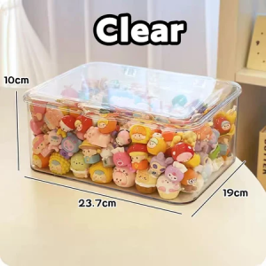 Transparent Storage Box With Cover Cosmetics Organizer Box Dustproof Multi-Purpose Acrylic Organizer