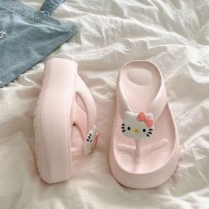 Free Shipping Thick-Soled Cute Cartoon Flip-Flops For Women Perfect For Summer Trendy Beach Sandals And Slimming Effect Made With EVA Thick Soles