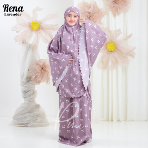 Melika - Mukena Couple Ibu Anak Katun Pita Motif Rena