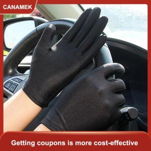 【CANAMEK】 Găng tay phụ nữ cho mùa hè Kem chống nắng lái xe Găng tay nữ mỏng cotton Ngọt Ngào Màu rắn chống trượt màn hình cảm ứng thoáng khí
