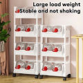 IKEA 2-5 Layers Storage Rack With Wheels Movable Book Shelf Rack Household Kitchen Shelf Rack. 