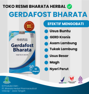GERDAFOST BHARATA Obat Maag Kronis - Maag Akut - Obat Gerd - Usus Buntu - Pilihan Terbaik  100% ORIGINAL