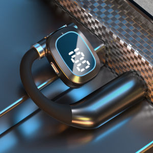 ชุดหูฟังบลูทูธใหม่ IPX3กันน้ำแบบบลูทูธ5.0แบตเตอรี่อายุการใช้งานยาวนาน G27แสดงกำลังไฟแบบดิจิตอล LED หน้าจอชุดหูฟังบลูทูธไร้สายหูแขวนสองข้างแบบเดี่ยวไม่อินเอียร์บลูทูธหูฟังออกกำลังการวิ่งออกกำลังกายหูฟังอเนกประสงค์สำหรับโทรศัพท์มือถือทุกรุ่น