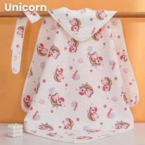 DORI Baby Cotton Swaddle Wrap Cute Print With Hood & Belt Newborn Wrapping Blanket