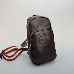 Bally First Layer Cowhide dada Bag lelaki tulen kulit dada beg Messenger beg mudah minyak lilin kulit lelaki beg