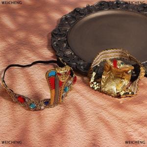 [COD] WEICHENG Adult Cosplay Cleopatra Egyptian Snake Headband Women Makeup Ornaments Party Hairband