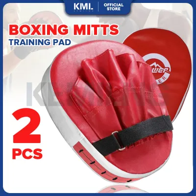 Kemilng 2 Pieces / Pair Boxing Training Mitts Pad Punch Pad Protective Breathable PU Leather Punching Mitt Fight Adjustable Training Muay Thai Wear Resistant Portable Boxing Gloves Pad