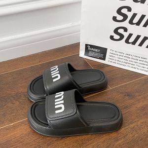 [Free Shipping] Trendy Thick-Soled Slippers For Women Fashionable And High-End For Summer Outdoor Wear 2025 New Model Suitable For Men To Wear Outside