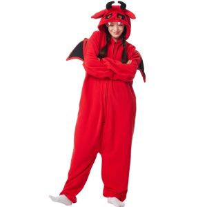 Animal Kigurumi Costume Halloween Onesie Red Demon For Women Men Pyjamas Cartoon Pajama Cosplay Party Homewear Christmas2026
