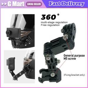 ⭐️【Local Warehouse】Front Side Helmet Accessories Set J-shaped Buckle Base 6 5 7 for GoPro Pro New Support Hero 4K Yi SJCAM Go 4 Mount N4H5