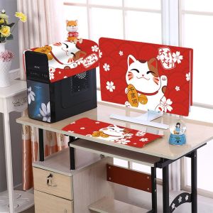 Bộ 3 khăn phủ máy tính để bàn tấm che bụi màn hình bàn phím