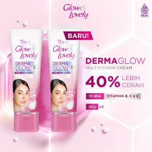 Glow & Lovely DermaGlow Multivitamin Cream 46gr (Wajah +40% Lebih Cerah Glowing) x2