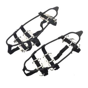 24 Teeth Crampons Ice Cleats Studs Antislip Snow Ice Grip Overshoe Footwear Traction Walk Traction for Climbing Skiing