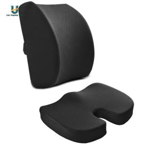 Memory Foam Breathable Ergonomic Chair Cushion Back Support Pillow Sitting Ergonomic Cushions for Office Car Wheelchair [Ueb Flagship Store]
