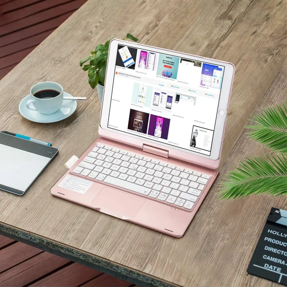 360 Screen Rotate, MD Touchpad Keyboard with Case for 2022 ipad
