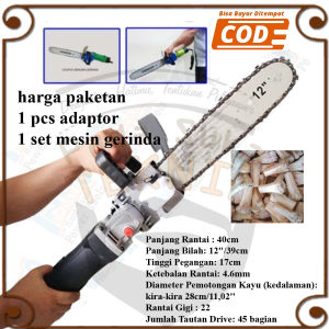 Adaptor gergaji tangan listrik senso chainsaw gerinda Potong Tulang Sapi / Kambing iga sumsum