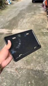 Aluminum Alloy Motorcycle License Plate FrameCarbon Fiber Pattern VersionFits New LTO Plate Size